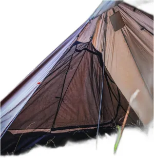 | Floorless Shelters with Stove Jack | Lightweight Ultralight Backpacking Hiking Camping Hunting Fishing Shelter | with Guy Lines & Stakes