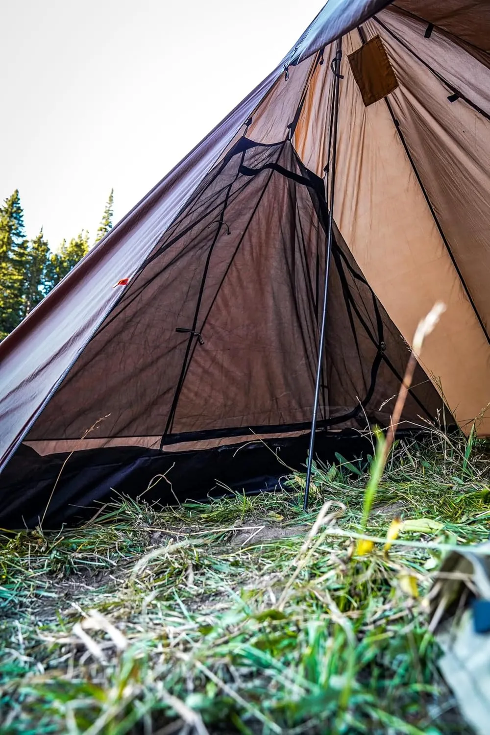 | Floorless Shelters with Stove Jack | Lightweight Ultralight Backpacking Hiking Camping Hunting Fishing Shelter | with Guy Lines & Stakes