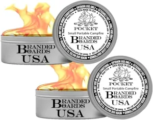 | Made in USA | Portable Mini Bonfire Campfire in a Can | Reusable & up to 5 Hours of Burn Time | Picnics Parties S'Mores Gifts Bushcraft Camping Survival Emergencies