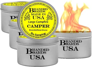 | Made in USA | Portable Mini Bonfire Campfire in a Can | Reusable & up to 5 Hours of Burn Time | Picnics Parties S'Mores Gifts Bushcraft Camping Survival Emergencies