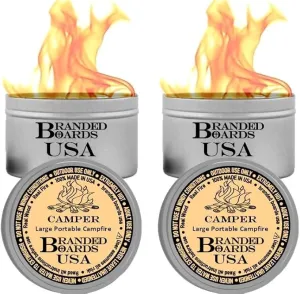 | Made in USA | Portable Mini Bonfire Campfire in a Can | Reusable & up to 5 Hours of Burn Time | Picnics Parties S'Mores Gifts Bushcraft Camping Survival Emergencies