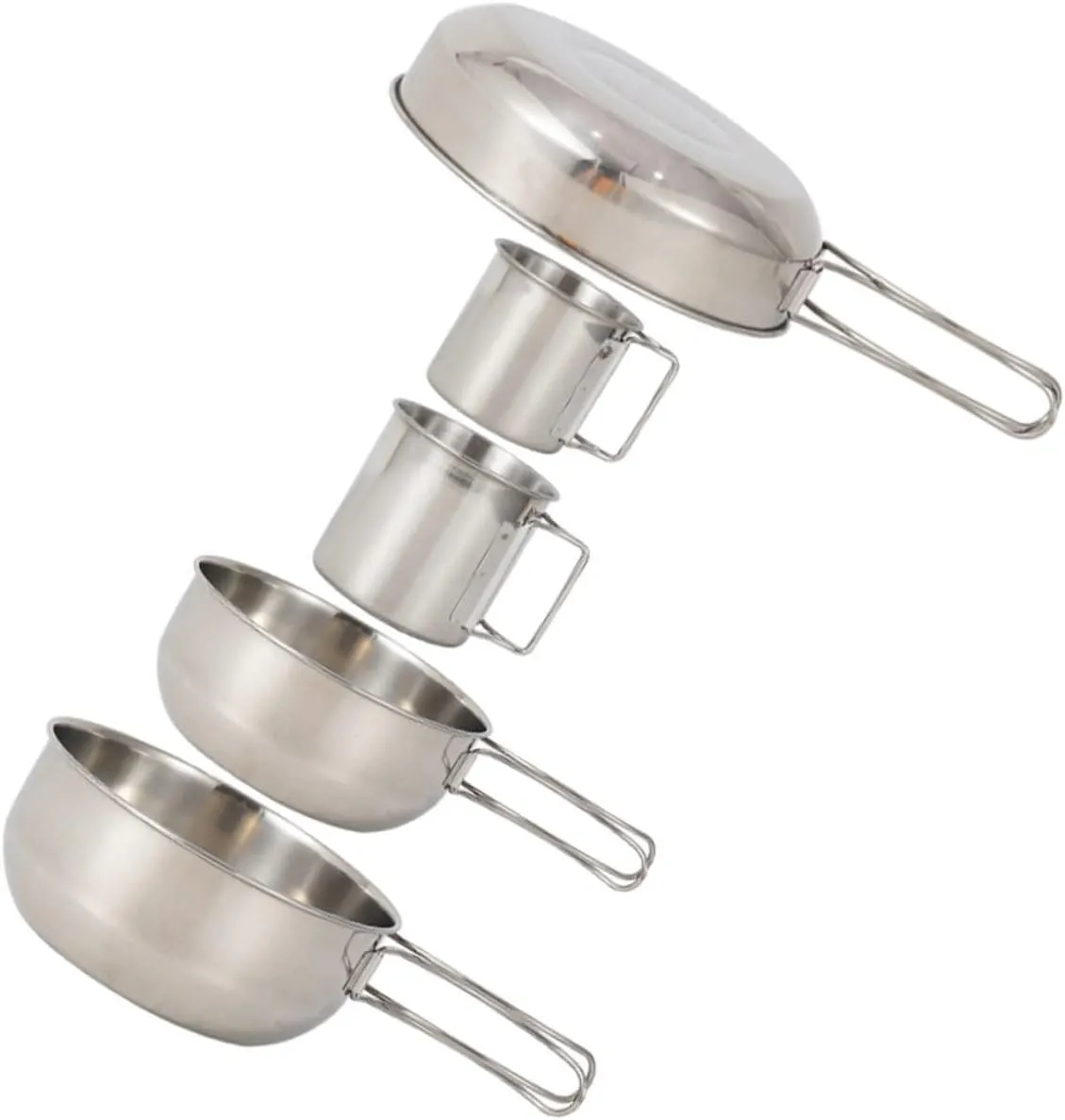 10 Pcs Picnic Tools Travel Pot Stainless Steel Non Stick