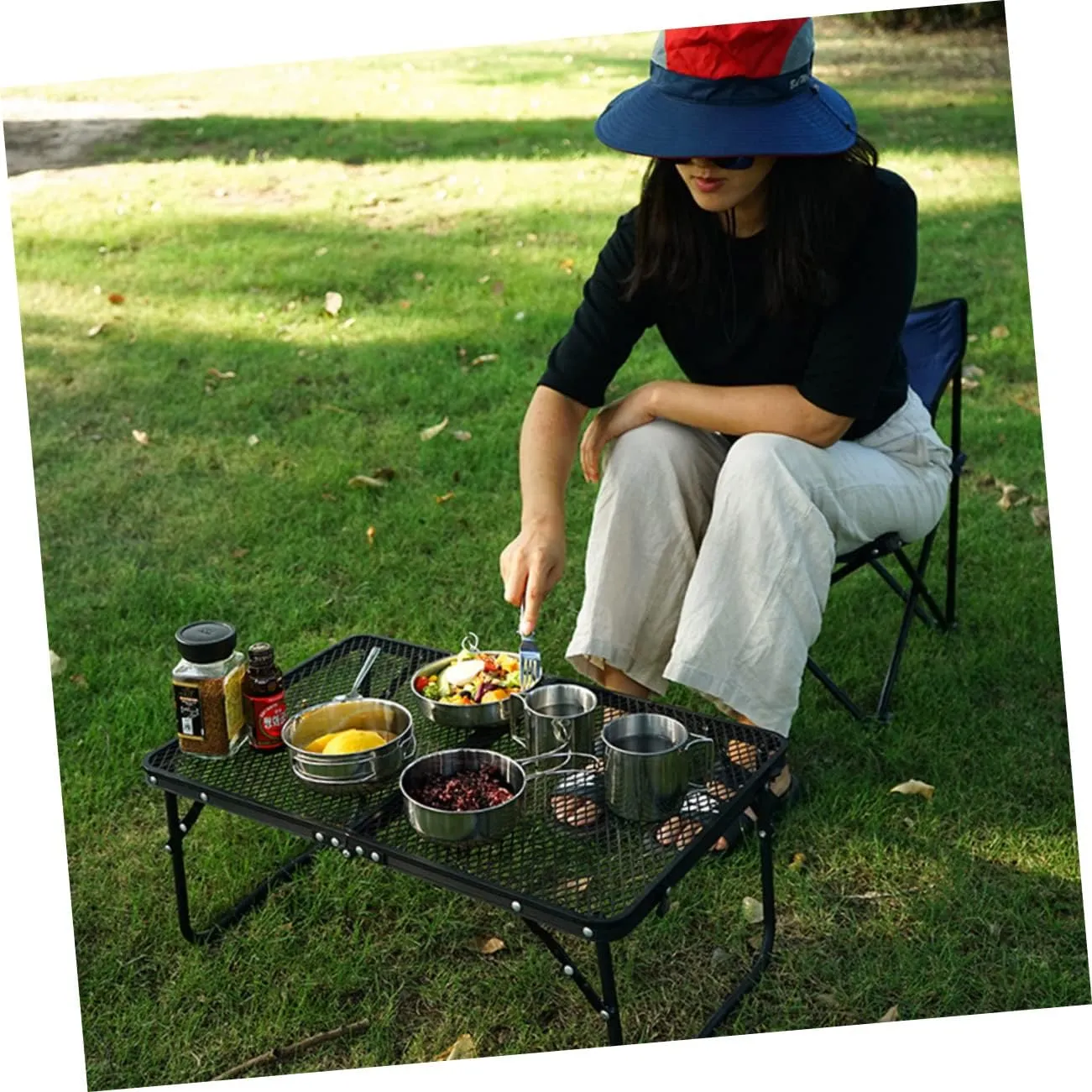 10 Pcs Picnic Tools Travel Pot Stainless Steel Non Stick