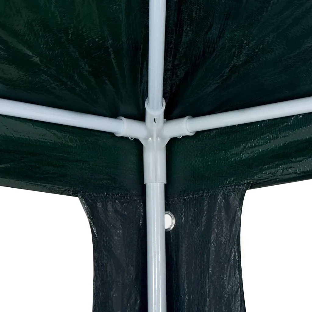 10x10ft Outdoor Party Tent Green PE Roof Steel Frame Gazebo Canopy for Backyard Events, Garden Gatherings, Patio Shade