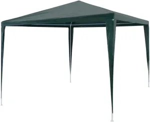 10x10ft Outdoor Party Tent Green PE Roof Steel Frame Gazebo Canopy for Backyard Events, Garden Gatherings, Patio Shade
