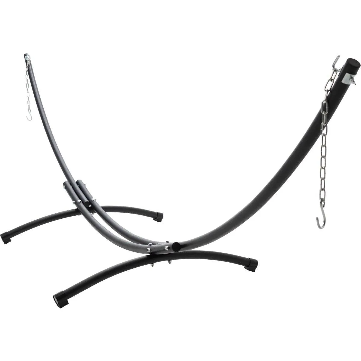 12ft Steel Arc Hammock Stand & Resort Polyester Rope Hammock