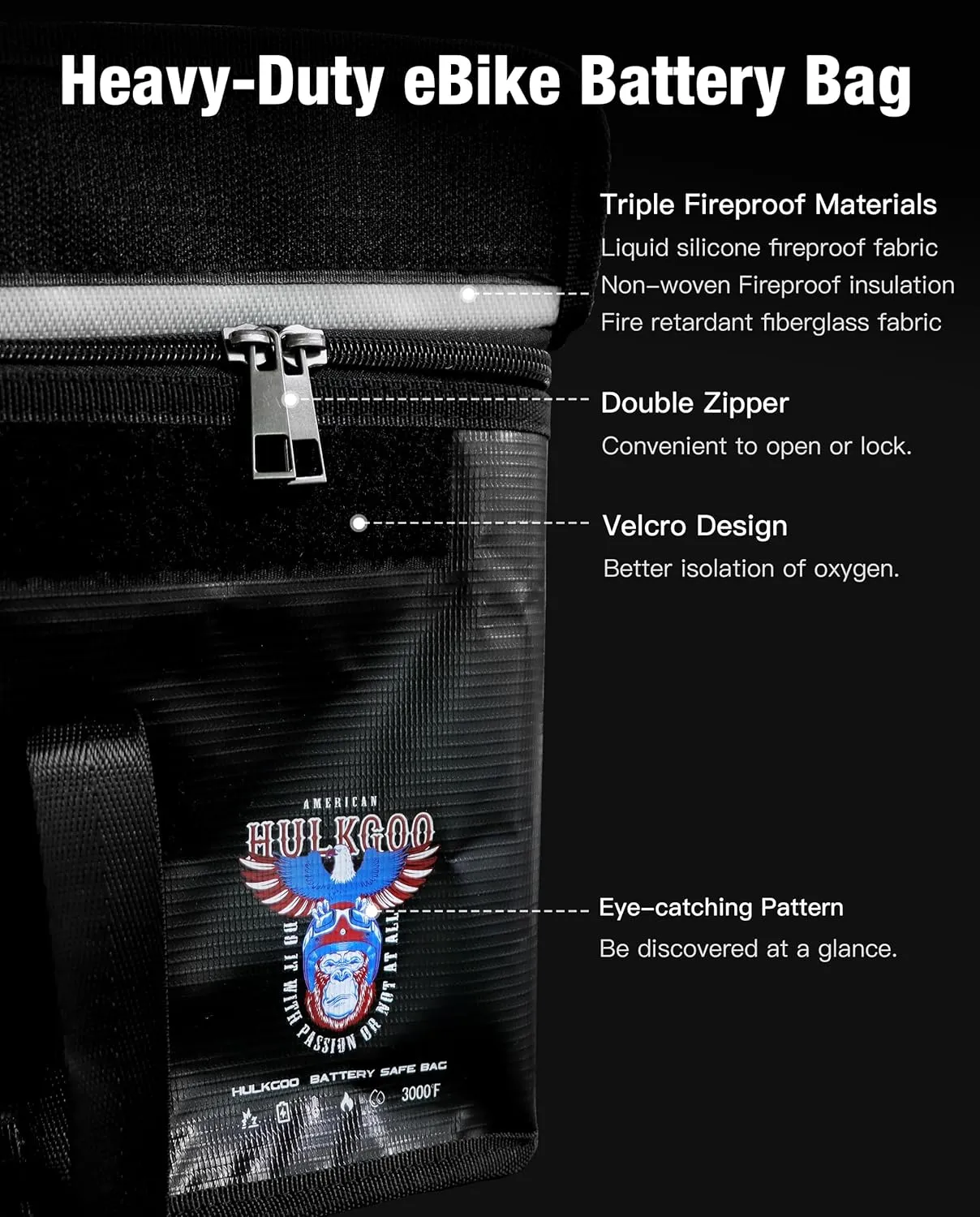 12V 100Ah LiFePO4 Lithium Battery Fireproof Safe Bag Large Capacity Explosion-Proof Container LiPO Guard Protective Case Waterproof Storage Box(14 * 9.5 * 7.8inch)