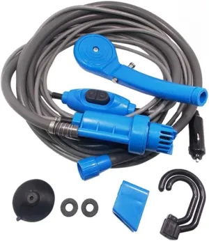 12v Portable Shower for Car Camping Water Pump 5m Cable Suction Cup for Travel