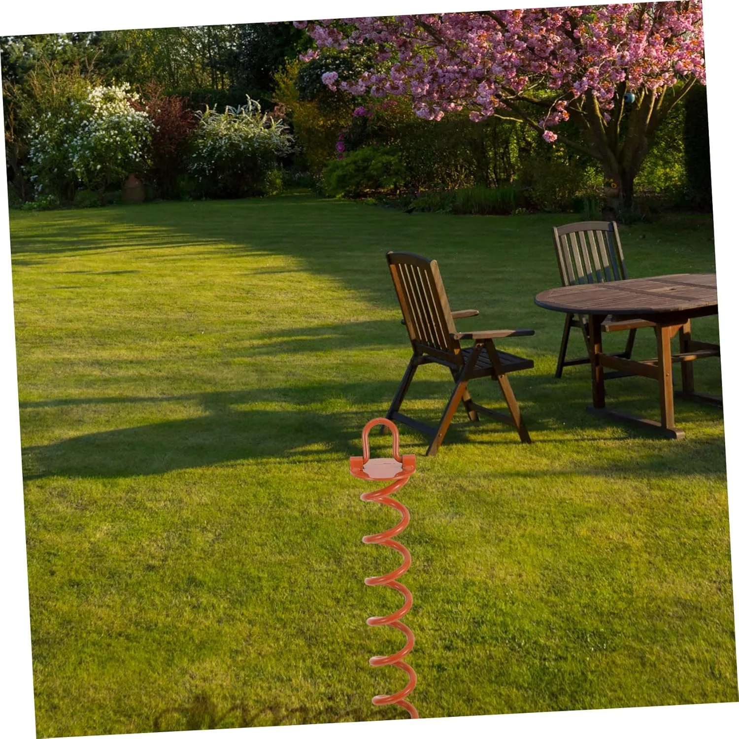 1Pc Outdoor Spiral Nail Ground Pegs Heavy Duty Fixator for Tents Trampolines and Pet Safety for Landscaping Camping and Backyard Use Stake