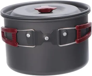 1pcs Camping Cooker Kettles Camp Stove Stoves Outdoor Camping Cooking Camp Cookware Unit Open Fire Kettle Multi Camping Pan Electric Kettle Gooseneck Kettle Camp Cooking Pans Grey