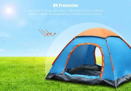 2 Man Tent in Zipper Bag - Lightweight & Easy to Install (200 X 150 X 110 Cm)