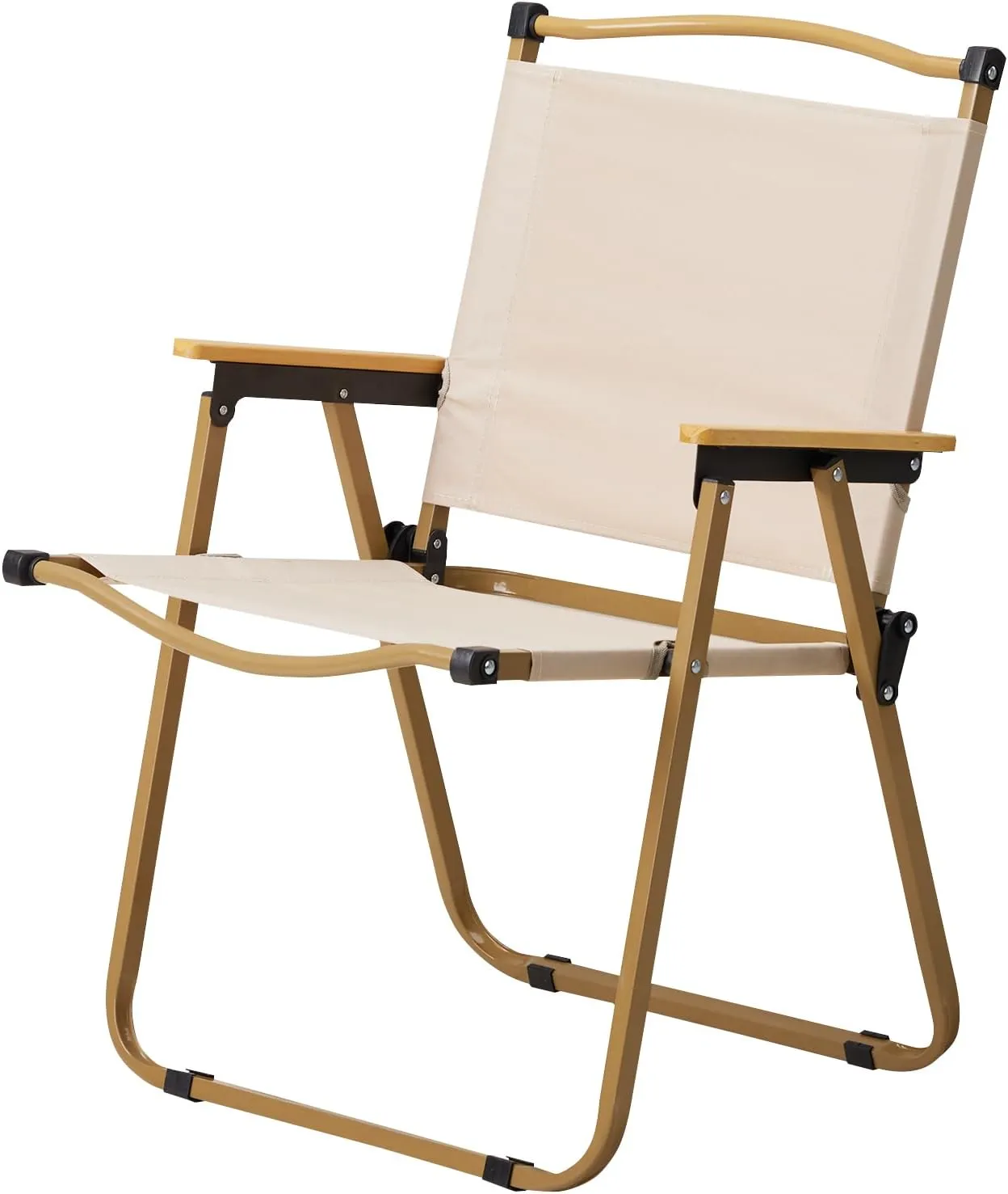 2 Pack Outdoor Beach Portable Lawn Chair,Portable Lightweight Folding Chair for Adults,Folding Beach Chair,Portable Foldable Camping Chair,Supports 265 lbs,for Patio Pool Yard Garden (Khaki)