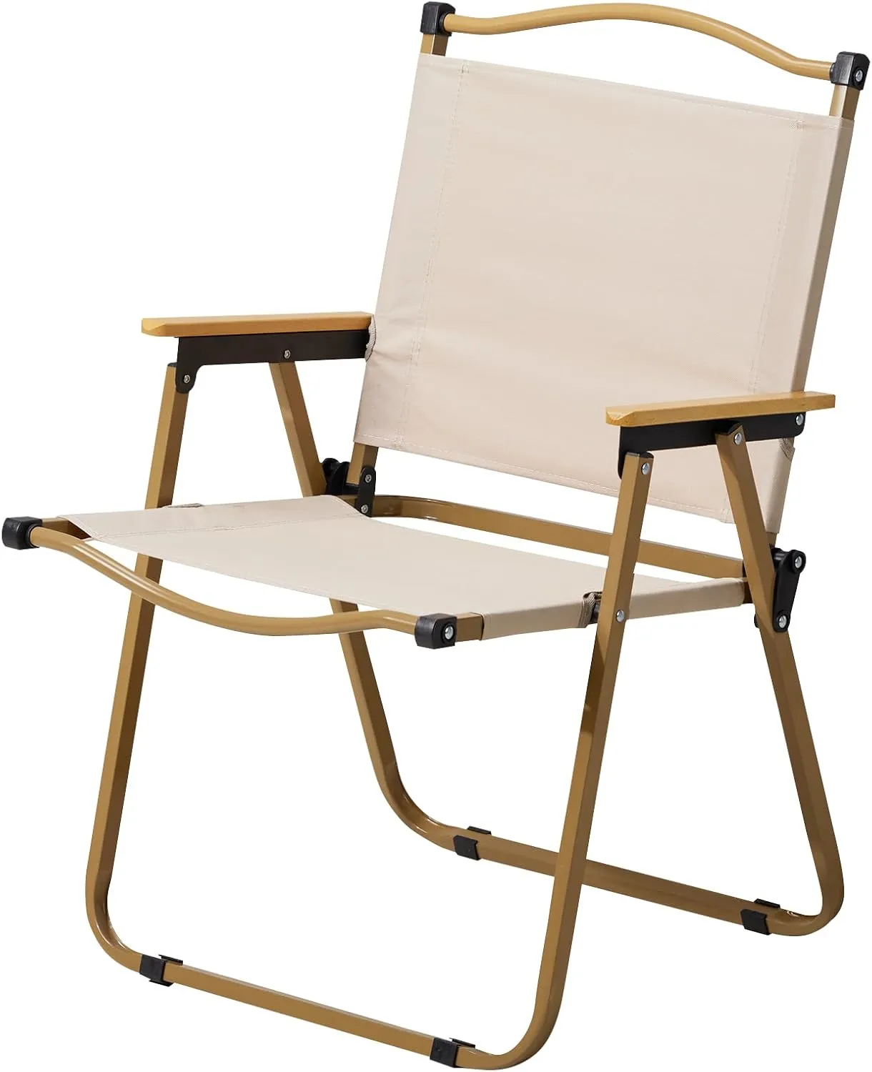 2 Pack Outdoor Beach Portable Lawn Chair,Portable Lightweight Folding Chair for Adults,Folding Beach Chair,Portable Foldable Camping Chair,Supports 265 lbs,for Patio Pool Yard Garden (Khaki)