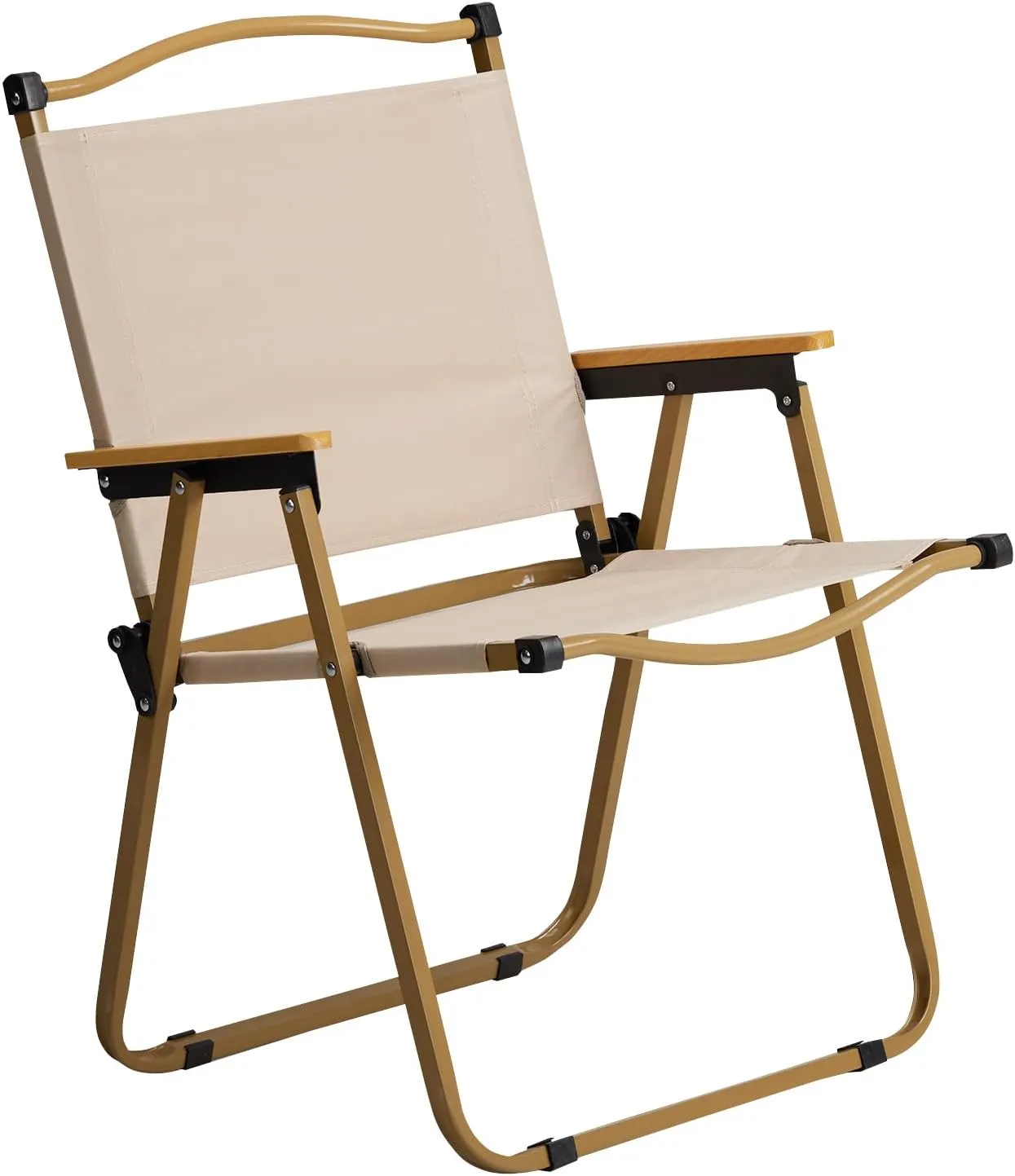 2 Pack Outdoor Beach Portable Lawn Chair,Portable Lightweight Folding Chair for Adults,Folding Beach Chair,Portable Foldable Camping Chair,Supports 265 lbs,for Patio Pool Yard Garden (Khaki)