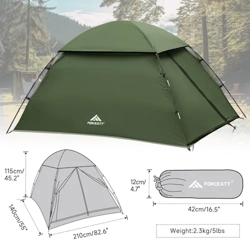 2 Person Backpacking Tent,Easy Setup Dome Tent,Lightweight Portable Camping Tent