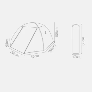 2 Person Outdoor Tent Waterproof and Windproof Aluminum Alloy Bracket Four Season Tent Polyester Fiber Travel House