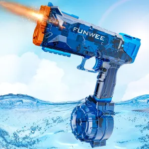 2025 New Upgrade Electric Water Gun for Adult & Kid, Light Up Most Strongest Watergun Long Range, Powerful High Powered Automatic Squirt Gun Fully Auto Water Blaster, Pool Outdoor Toy Game