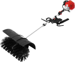 2.3HP Gas Powered Handheld Sweeper Machine, 52cc 2-Stroke Engine with Goggles and Protective Cover, Lawn Sweeper Gasoline Engine Power Broom Brush Clear for Driveway Turf Snow