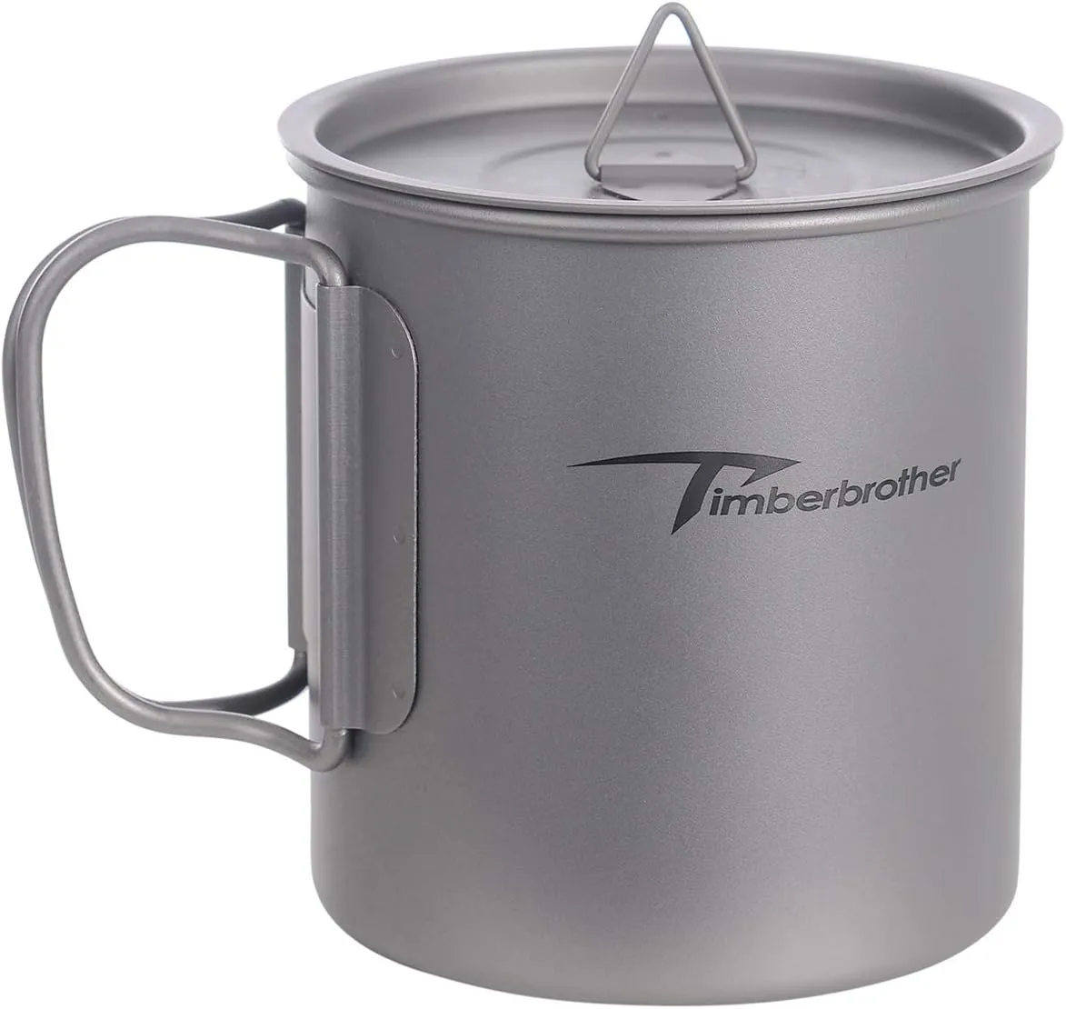 250ml-900ml Titanium Cup Camping Mug Foldable Handle Titanium Pot with Lid