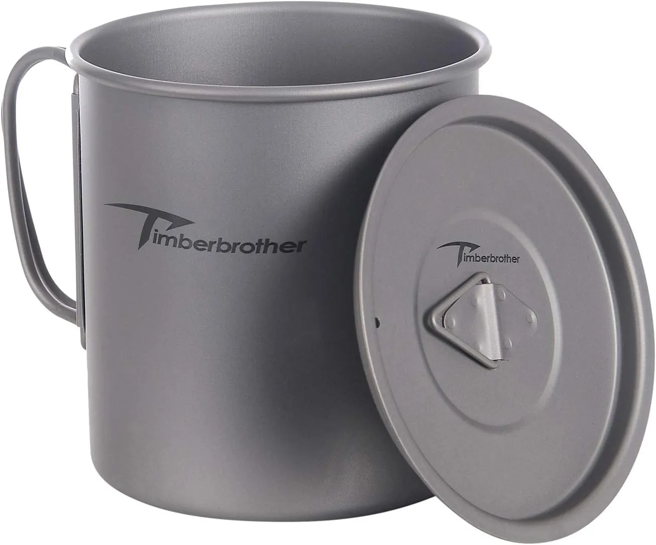 250ml-900ml Titanium Cup Camping Mug Foldable Handle Titanium Pot with Lid