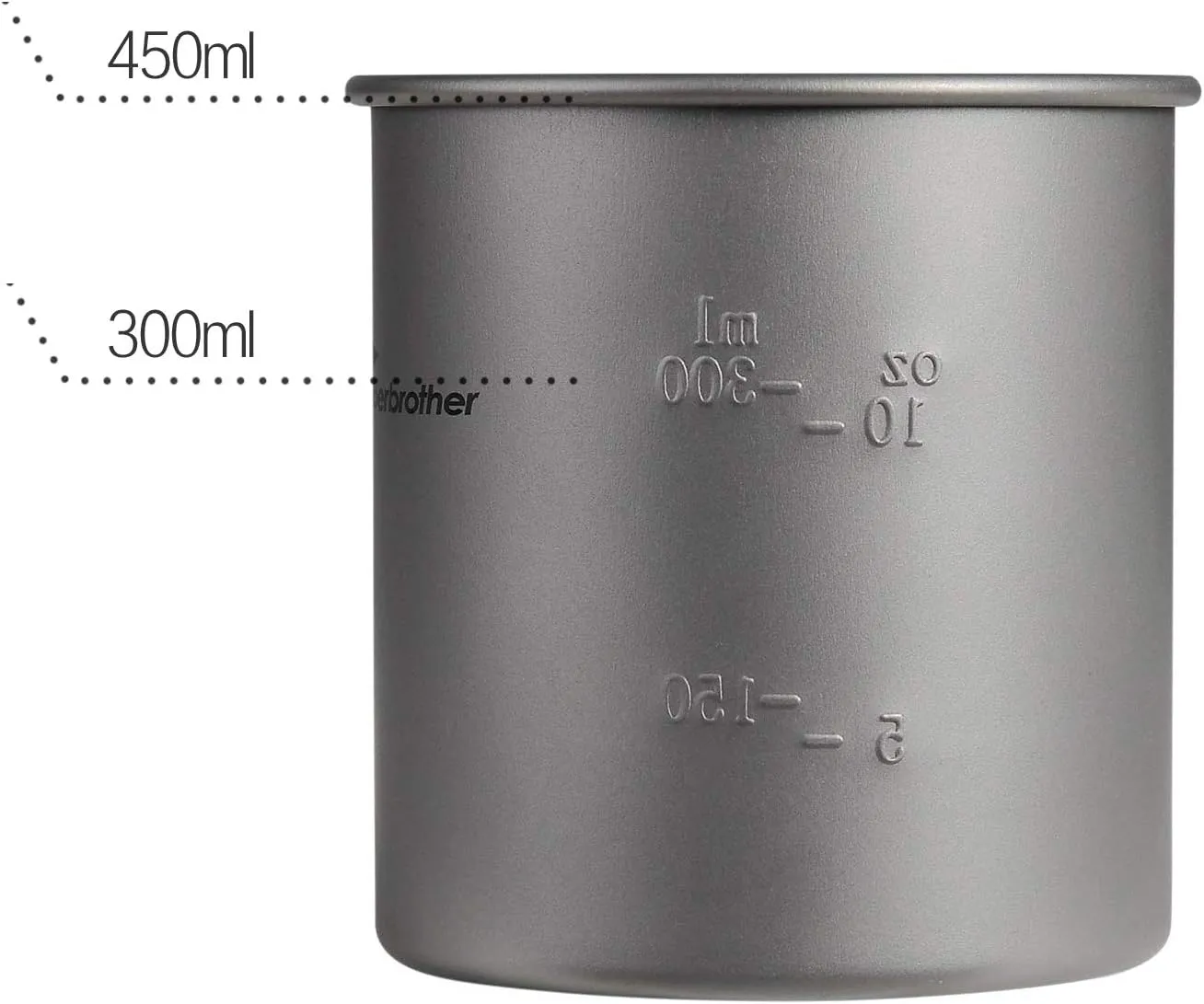 250ml-900ml Titanium Cup Camping Mug Foldable Handle Titanium Pot with Lid