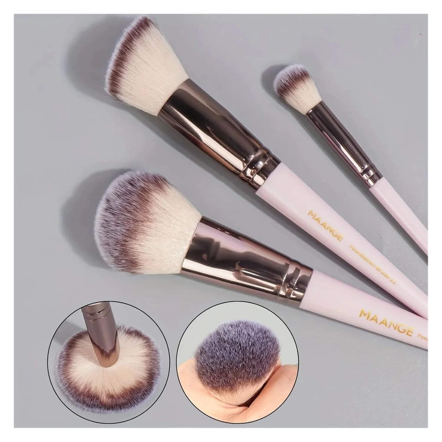 30pcs Professional Makeup Brush Set Foundation Concealers Eye Shadows Powder Blush Blending Brushes Beauty Tools with Bag(Black Gold)