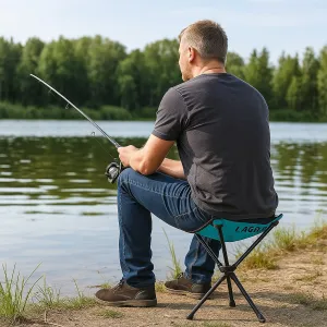 360 Safe payments Alloy Stool Triangle Lightweight Degree Swivel Camping Chair Rotating Limited edition