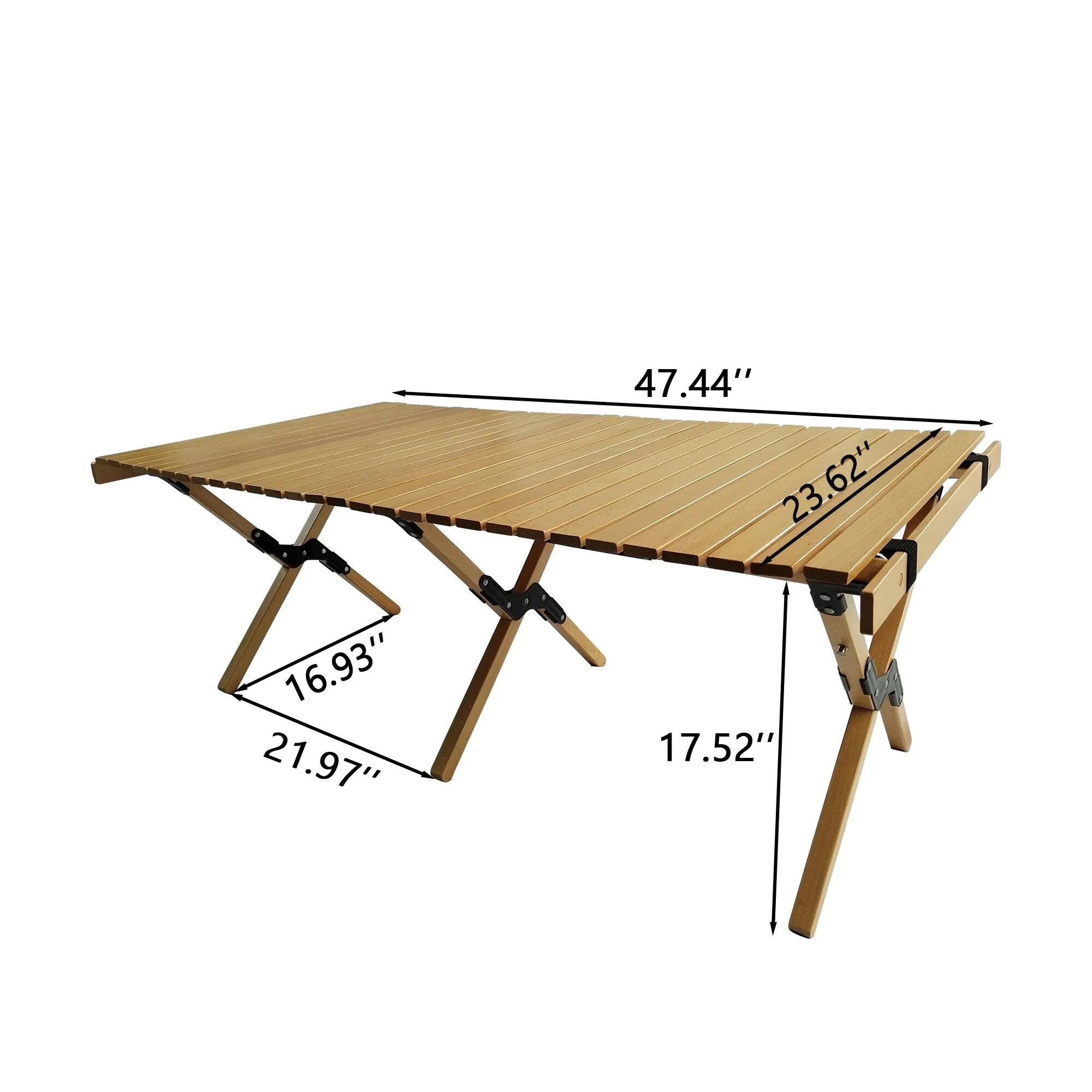 4 Folding Chairs and Dining Table Set Outdoor Portable Dining Set