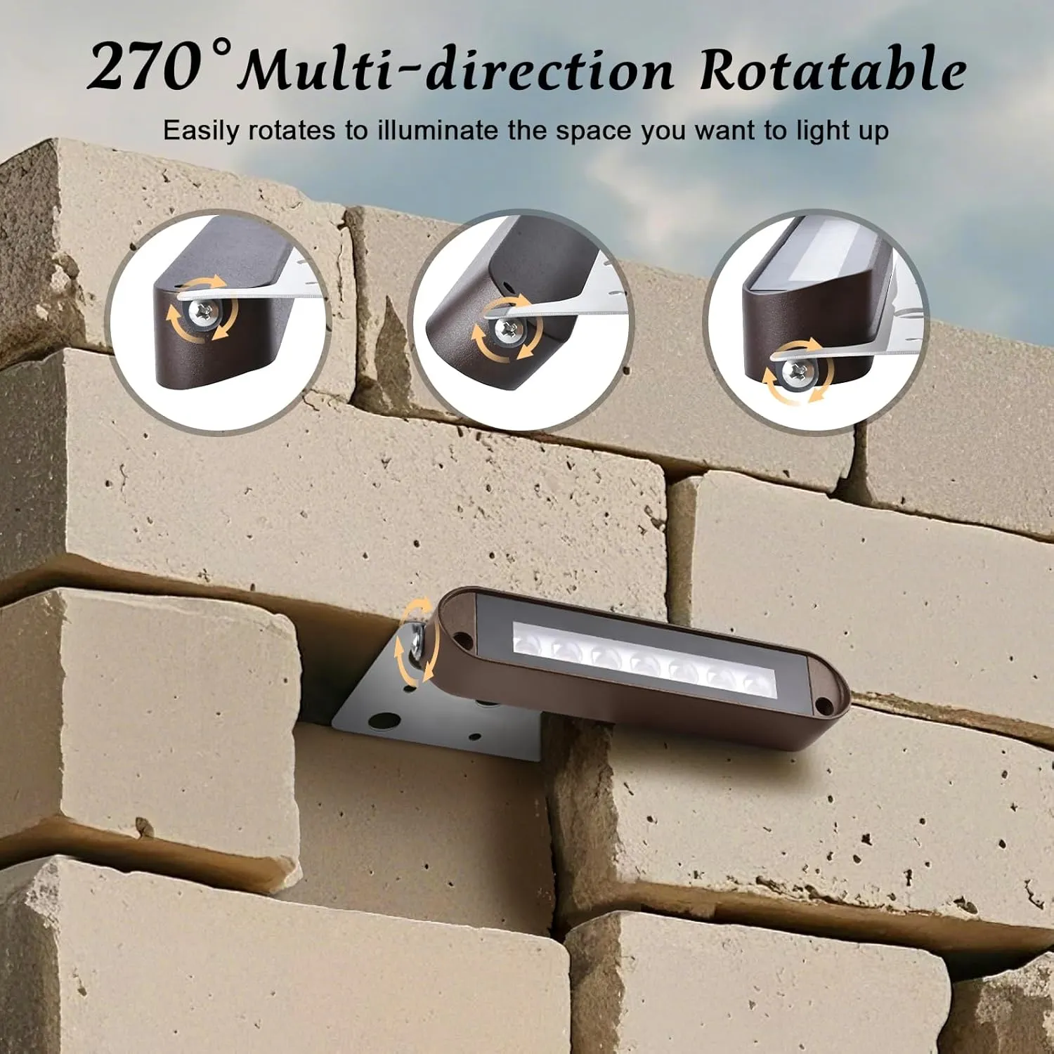 4-Pack 7 Inch Retaining Wall Lights, 4.5W Hardscape Lighting 12V-24V Low Voltage, IP65 Waterproof 2700K Soft White Paver Lights, Cuttable Landscape Lighting for Outdoor, Patio, Steps, Stairs