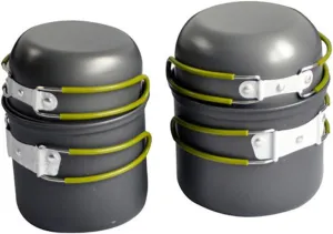 4-Piece Camping Cookware Set Stove Portable Cooking Kits for Outdoor Use Fine Material for Long-Lasting Use
