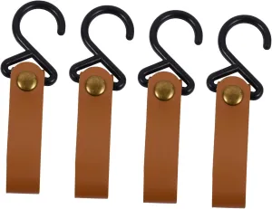 4pcs Heavy-Duty Outdoor Pu Hooks for Camping Hiking and Picnics Durable Button Hangers for Easy Installation of Bags Cookware and More