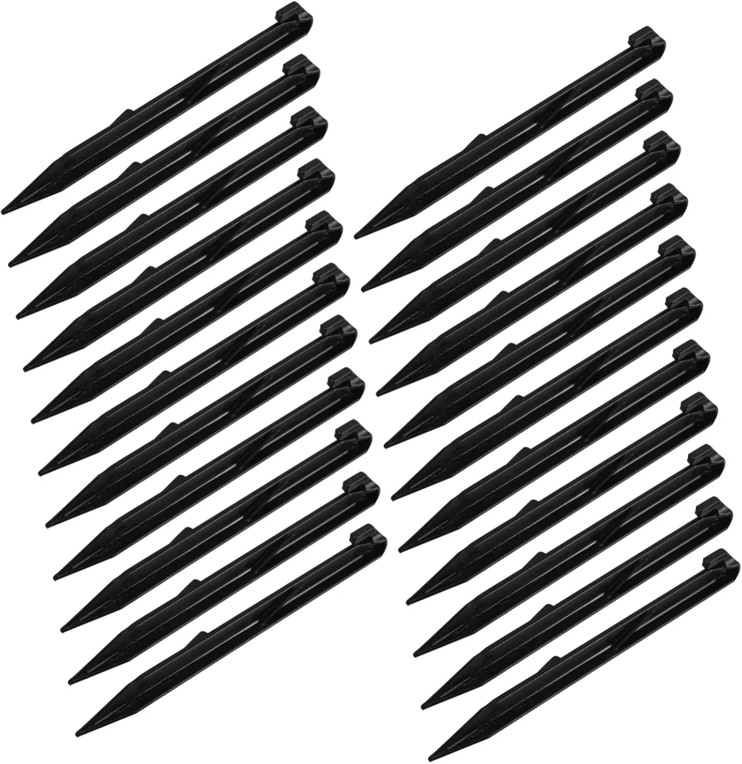 50pcs Heavy Duty Plastic Tent Stakes Durable Anchoring Pegs for Camping Gardening Landscaping and Beach Use Lightweight and Portable Ground Anchors for Tarp and Sunshade