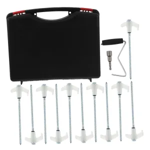 6-Sided Spiral Ground Stakes Set Heavy Duty Tent Stakes for Beach Lightweight Ground Anchors for Camping