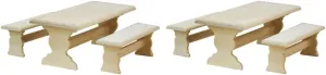 6pcs Mini House Furniture Wooden Table Chair Model Smooth Surface Dollhouse Ornament for Boys and Girls Imagination and Creativity Fine Workmanship Miniature Furniture