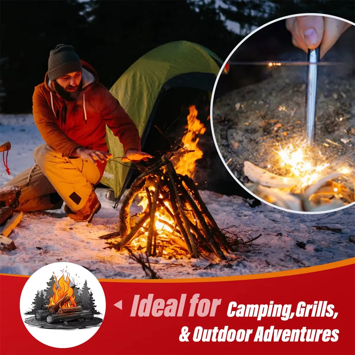 72-Piece Natural Fire Starters for Quick Ignition - Ideal for Campfires