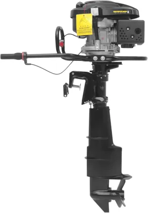 7.5HP 4 Stroke 196CC Outboard Motor Boat Engine with Air Cooling System 3600RPM 5-9.3 MPH Single Cylinder Gas Powered Inflatable Boat Motor Fishing Boat Marine Engine