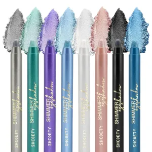 8 Colors Glitter Eyeshadow Stick Colorful Set, Waterproof Eye Shadow Sticks, Cream Eyeshadow Pencil Makeup Set, High Pigmented Waterproof & Long Lasting Contour Stick, EyeLiner Makeup for Women