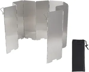 8/10 Plates Foldable Outdoor Camping Cooker Gas Picnic Stove Wind Shield Screen Windshield for Camping Hiking Picnic BBQ (Color : Silver, Size : 8Pcs) (Silver 8Pcs) (Silver 10Pcs)