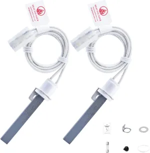 90S Ignition Time Silicon Nitride Hot Rod Igniter 2pcs Pellet Grill Igniter Rod for Pitboss Camp Chef 100% Igniter Replacement of Metal Igniter Hot Rod Igniter Heating Element
