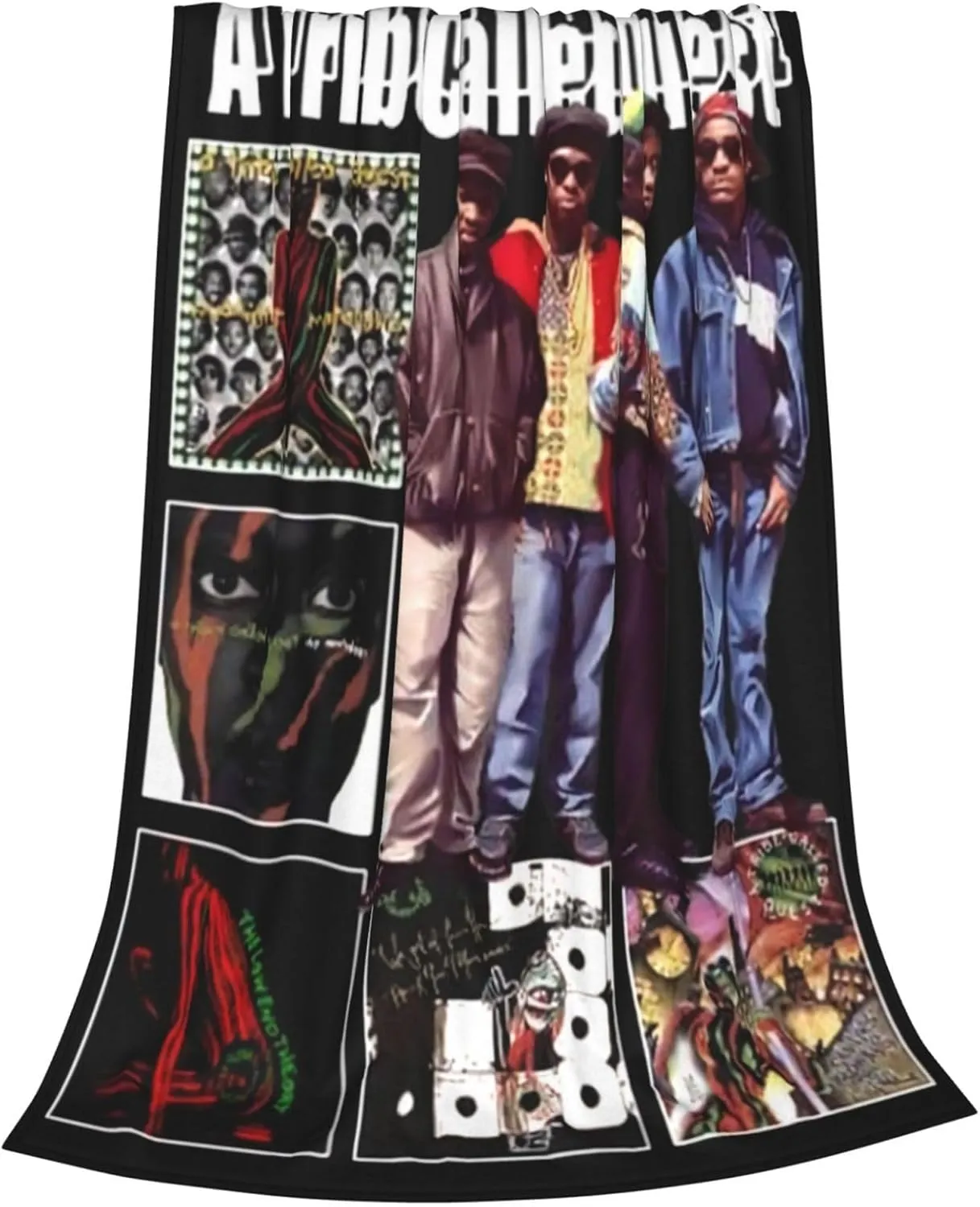 A Tribe Rapper Called Music Quest Band Fleece Throw Blanket Flannel Air Conditioning Quilt for Couch Camping Travel 50"x40"