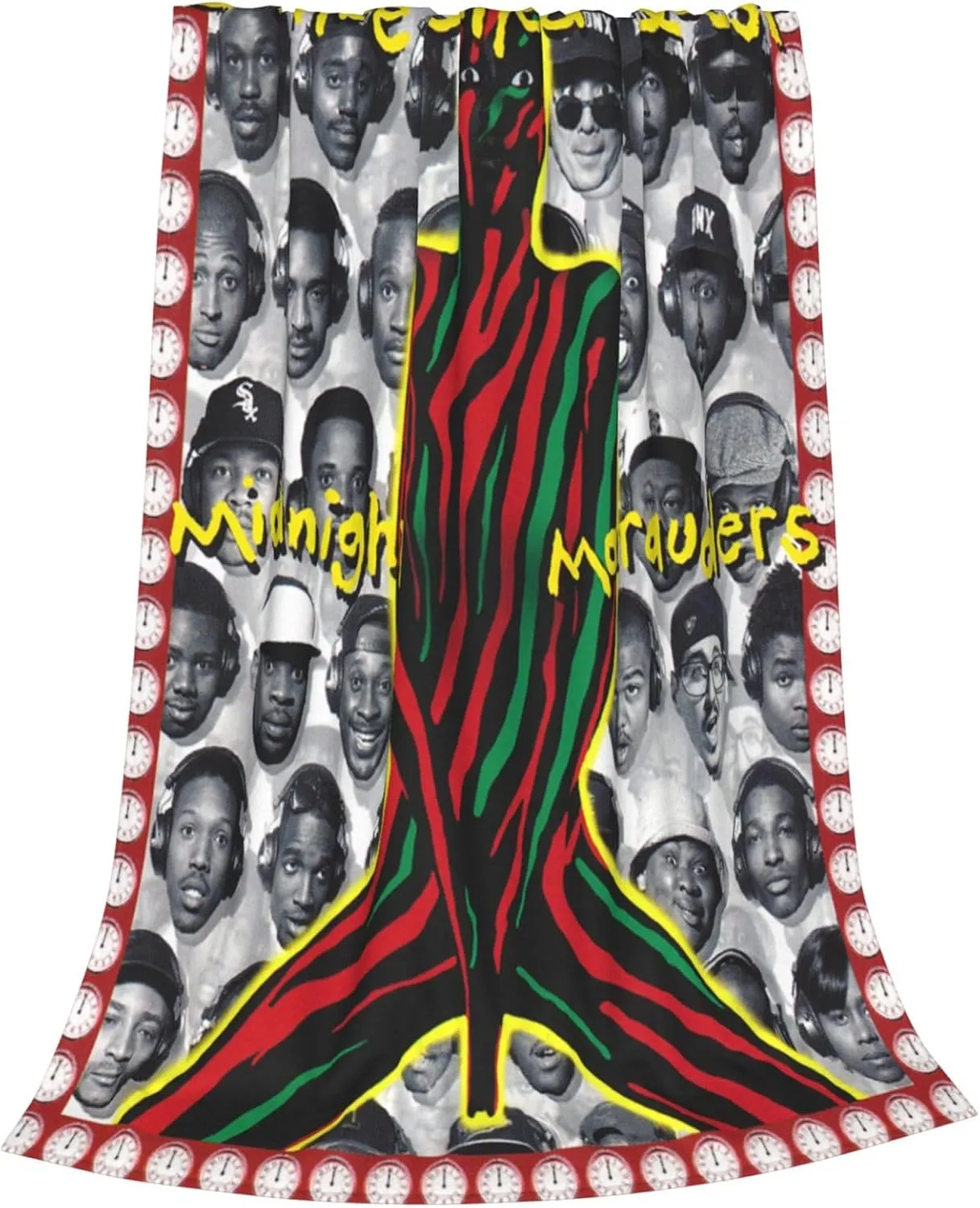 A Tribe Rapper Called Music Quest Band Fleece Throw Blanket Flannel Air Conditioning Quilt for Couch Camping Travel 80"x60"