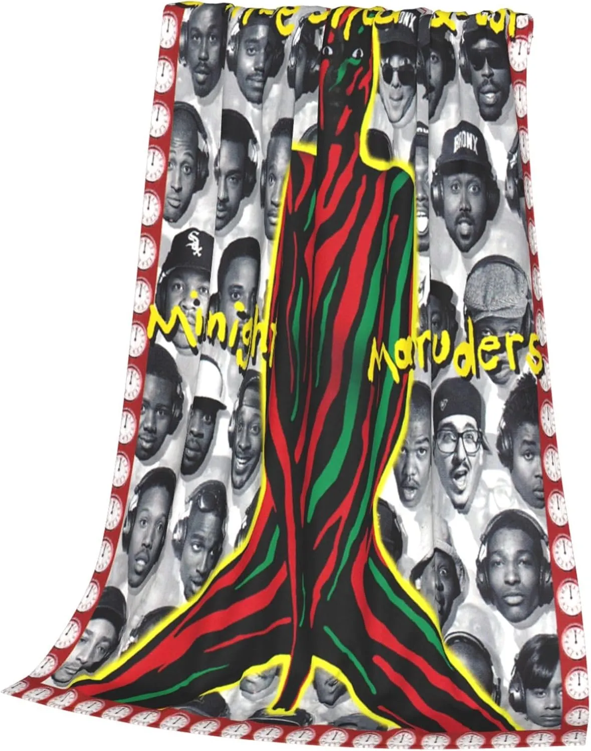 A Tribe Rapper Called Music Quest Band Fleece Throw Blanket Flannel Air Conditioning Quilt for Couch Camping Travel 80"x60"
