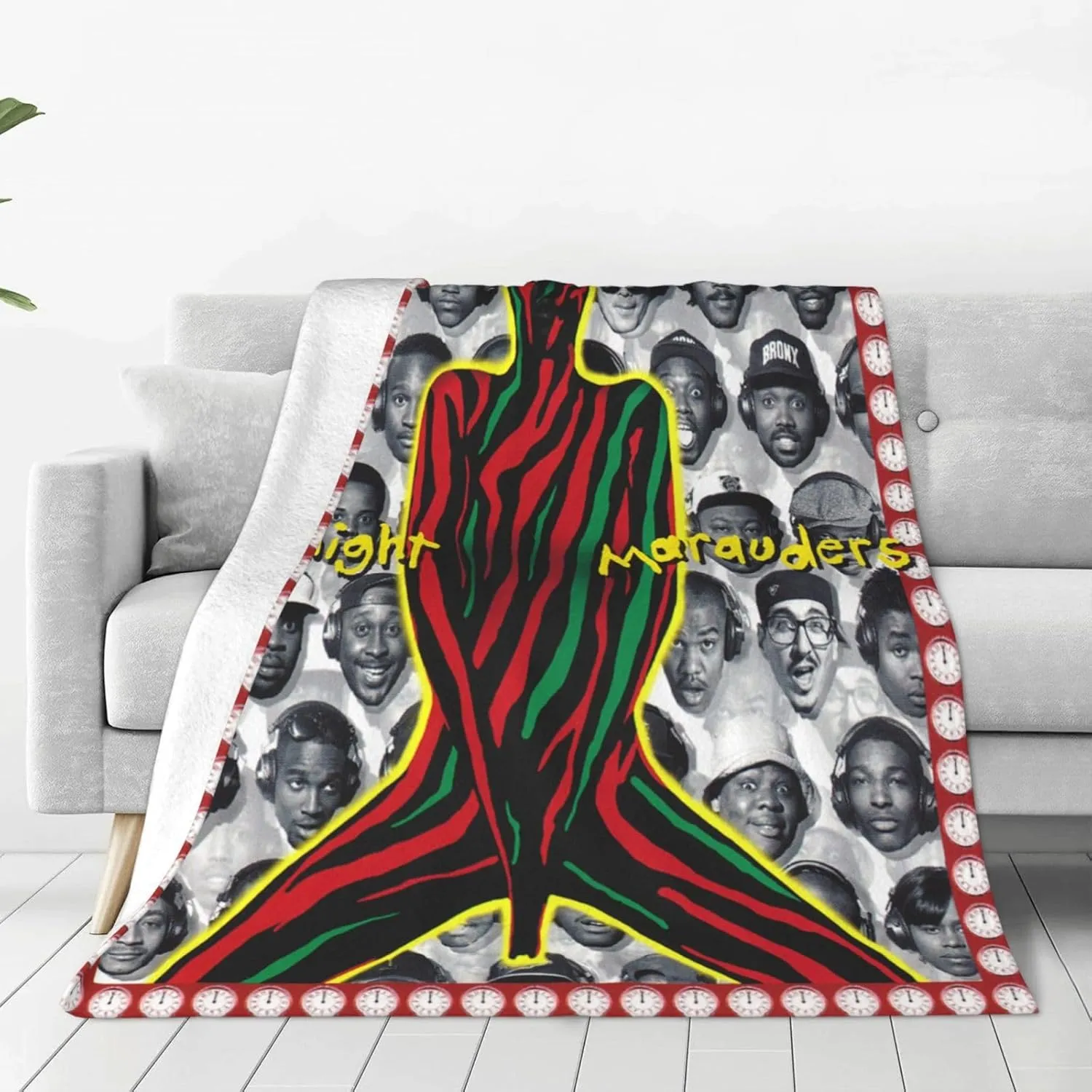 A Tribe Rapper Called Music Quest Band Fleece Throw Blanket Flannel Air Conditioning Quilt for Couch Camping Travel 80"x60"