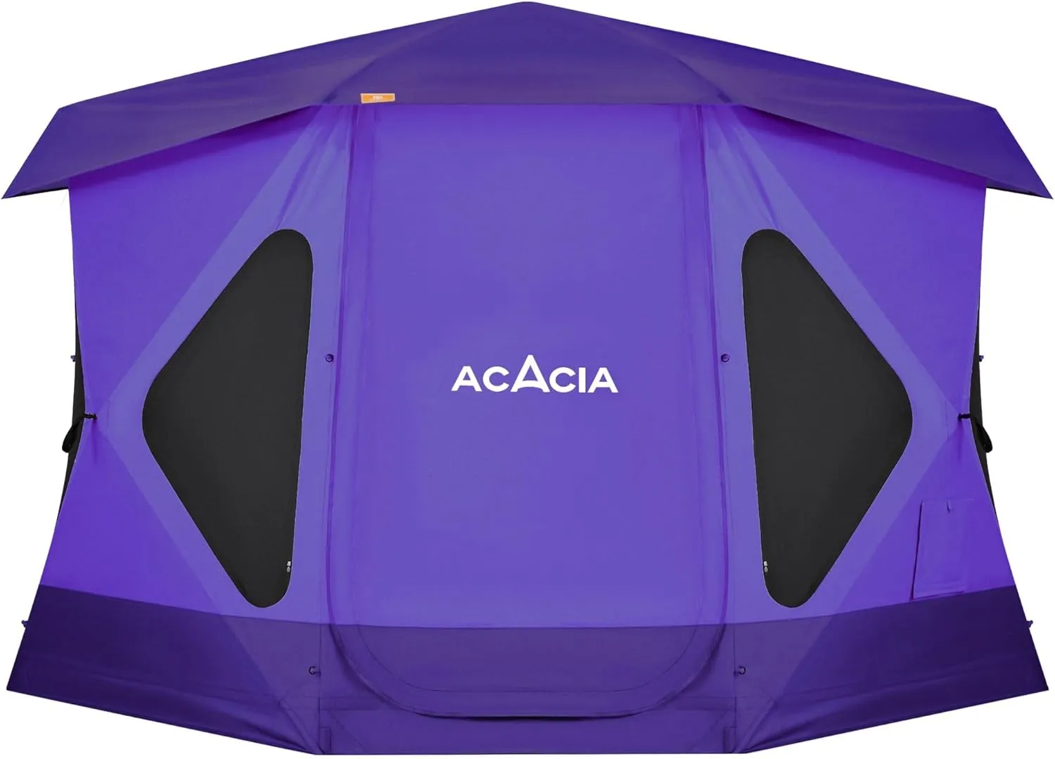 ACACIA Space Camping Tent XL, 4-6 Person Large Family Tent with 6'10'' Height, 2 Doors, 8 Windows, Waterproof Pop Up Easy Setup Hub Tent with Rainfly, Footprint for Car Camping, Glamping, Purple Agate