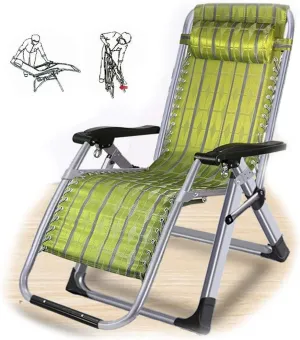 Adjustable Folding Chair Recliner Reclining Sun Loungers Chairs Heavy Duty Lounger Office Lunch Break Camping for Outdoor Patio B