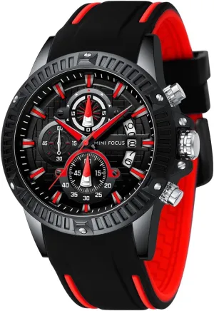 AIMES Mens Watches Fashion Casual Sport Chronograph Waterproof Military Watches Stylish Silicone Strap Business Work Wrist Watch