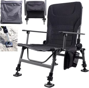 All Terrain Fishing Chairs Ultralight, Lawn Hiking Hunting Ice Camping Chair, Adjustable Height Portable Outdoor Chair