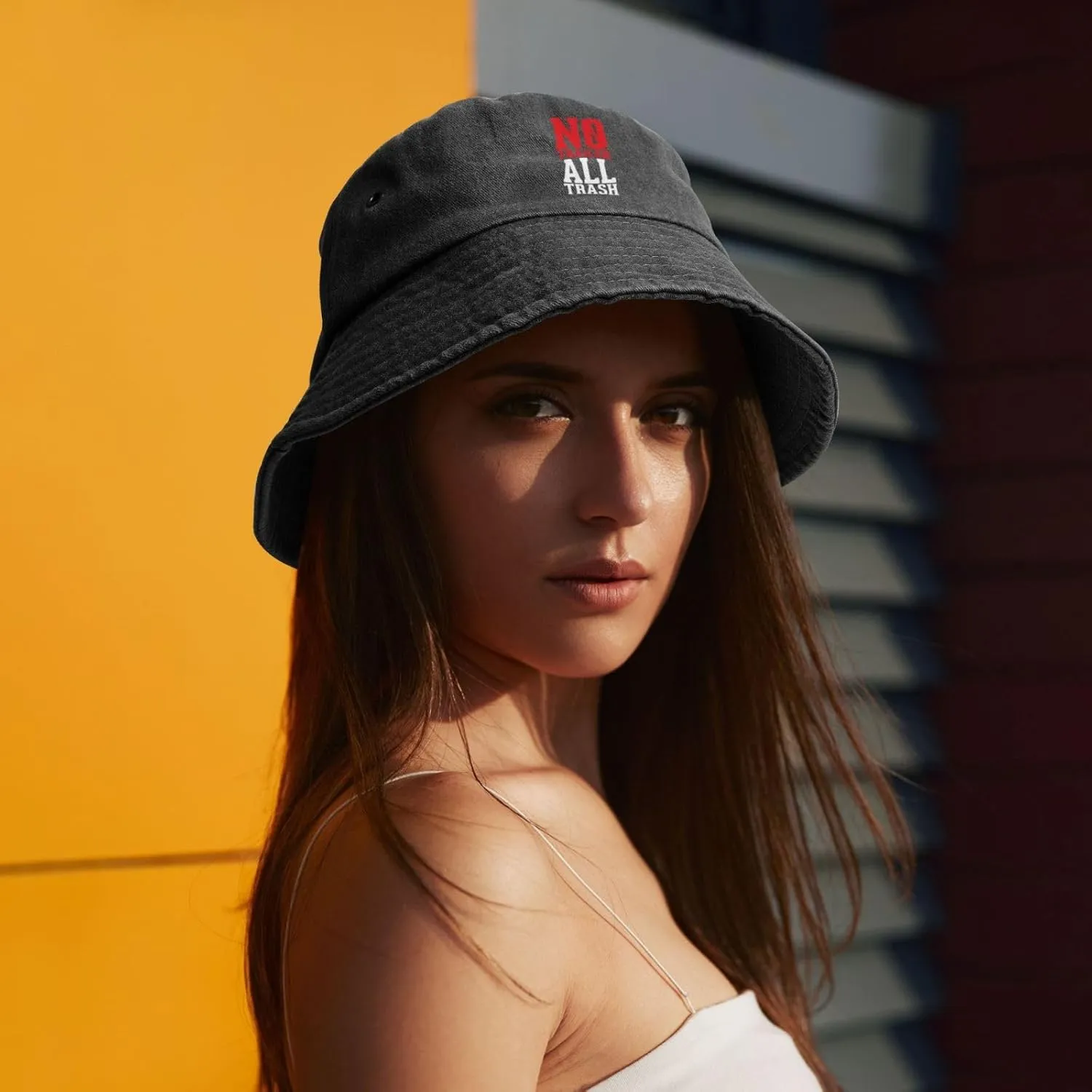 All Trash No Trailer Woman's Mans Fisherman Hat Sun Hat