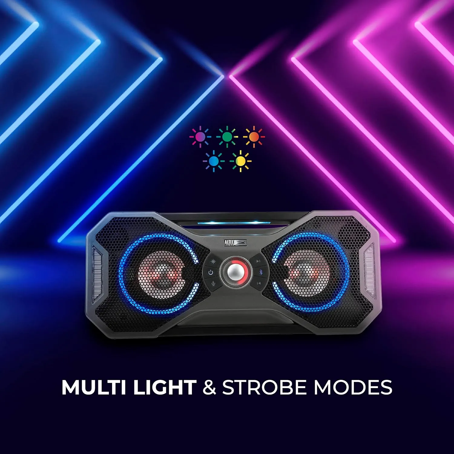 Altec Lansing Mix 2.0 - Waterproof Bluetooth Speaker with Strong Bass, Portable Speaker for Travel & Outdoor Use, 100 Foot Range & 20 Hour Playtime