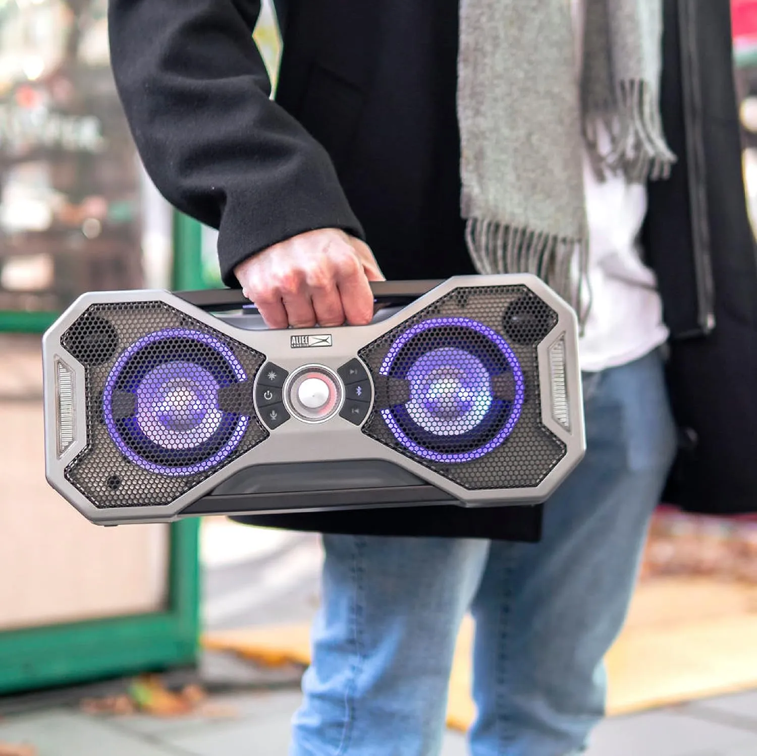 Altec Lansing Mix 2.0 - Waterproof Bluetooth Speaker with Strong Bass, Portable Speaker for Travel & Outdoor Use, 100 Foot Range & 20 Hour Playtime